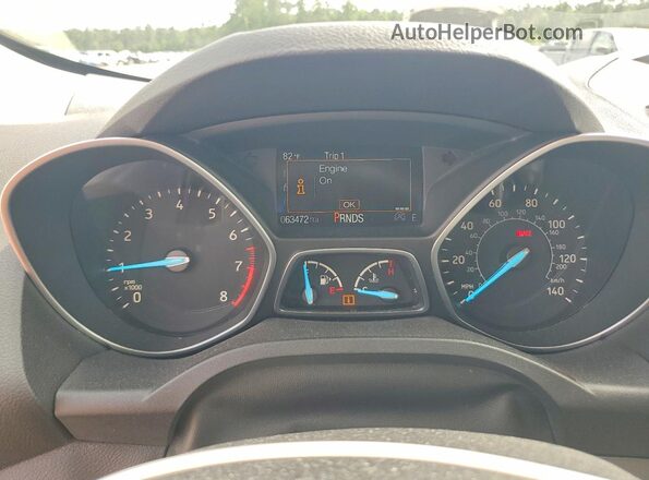 1FMCU0GD7HUF01641 2017 FORD ESCAPE Silver Вид щитка приладів