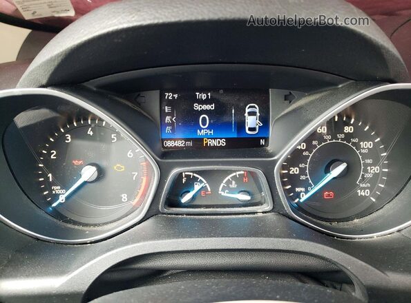 1FMCU0GD7JUA18818 2018 FORD ESCAPE White Instrument cluster view