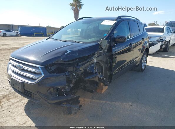 1FMCU0GD7JUB28848 2018 FORD ESCAPE Black Առջևի ձախ երեք քառորդ տեսարան