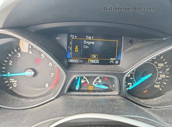 1FMCU0GD8HUA87706 2017 FORD ESCAPE Silver Вид щитка приладів