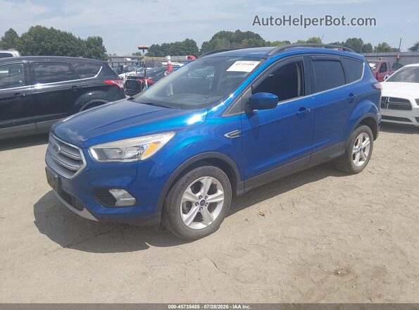 1FMCU0GD8JUB79548 2018 FORD ESCAPE Blue Առջևի ձախ երեք քառորդ տեսարան