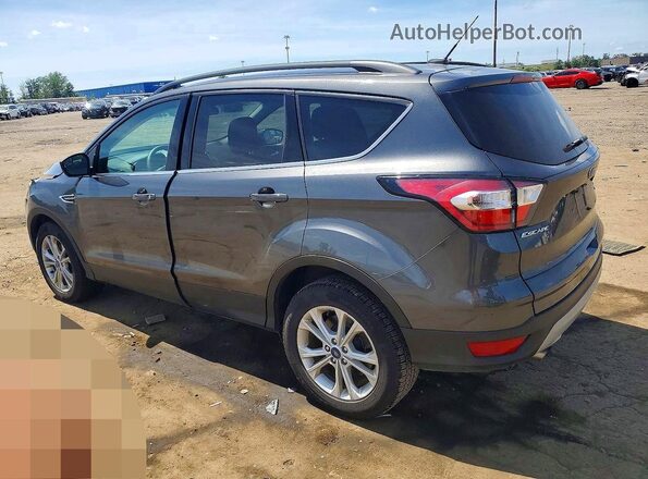 1FMCU0GD8JUC28585 2018 FORD ESCAPE Gray Trasero izquierdo