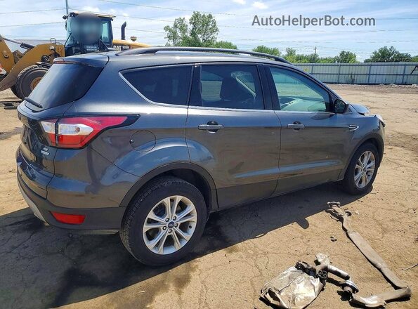 1FMCU0GD8JUC28585 2018 FORD ESCAPE Gray Trasero derecho