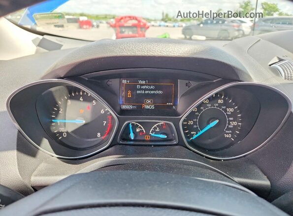 1FMCU0GD8KUB06763 2019 FORD ESCAPE Blue Instrument cluster view