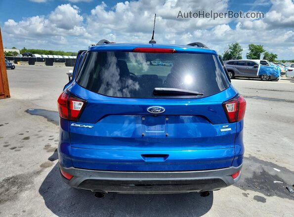 1FMCU0GD8KUB06763 2019 FORD ESCAPE Blue Rear view