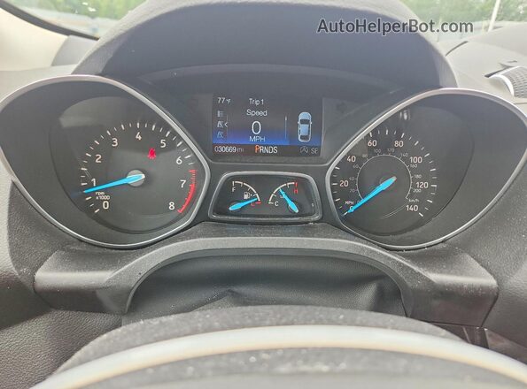 1FMCU0GD8KUB86212 2019 FORD ESCAPE Red Instrument cluster view