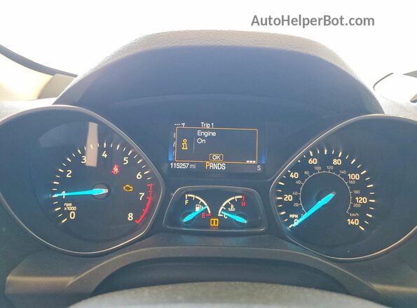 1FMCU0GD9HUA80392 2017 FORD ESCAPE Silver Instrument cluster view