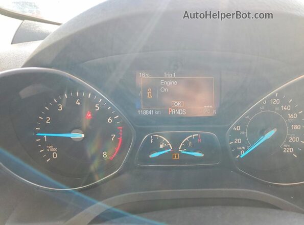 1FMCU0GD9HUD70602 2017 FORD ESCAPE White Vista del cuadro de instrumentos