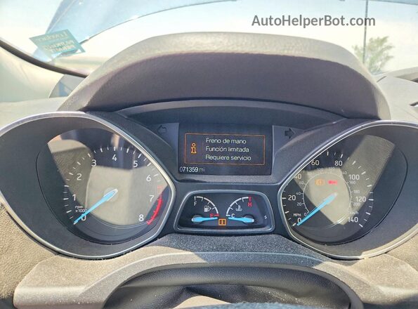 1FMCU0GD9JUC07891 2018 FORD ESCAPE Blue Instrument cluster view