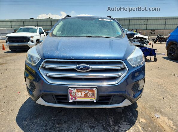 1FMCU0GD9JUC07891 2018 FORD ESCAPE Blue Front view