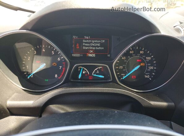 1FMCU0GD9KUC34204 2019 FORD ESCAPE White Widok zestawu wskaźników