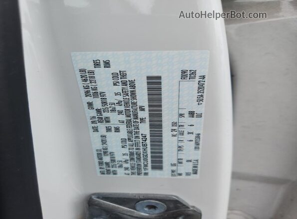 1FMCU0GDXHUB74247 2017 FORD ESCAPE White VIN sticker view