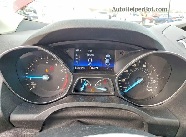1FMCU0GDXHUC45866 2017 FORD ESCAPE Red Instrument cluster view