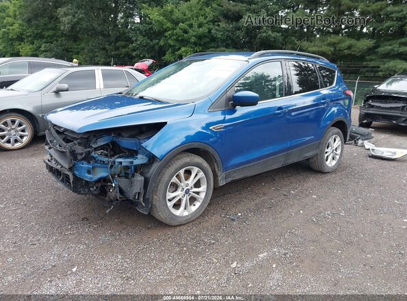 1FMCU0GDXJUA82108 2018 FORD ESCAPE Blue Vista tres cuartos delantera izquierda
