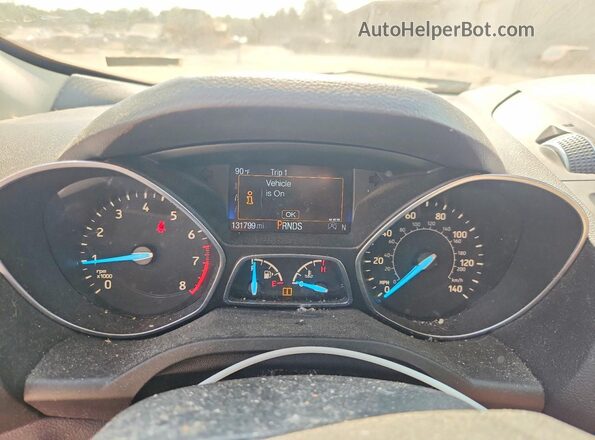 1FMCU0GDXKUA87472 2019 FORD ESCAPE Белый Вид щитка приборов