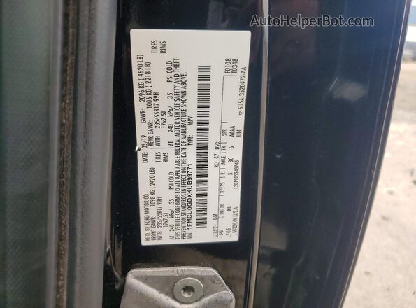 1FMCU0GDXKUB99771 2019 FORD ESCAPE Черный Вид наклейки с VIN-кодом