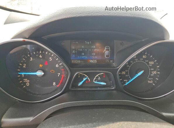 1FMCU0GDXKUB99771 2019 FORD ESCAPE Черный Вид щитка приборов