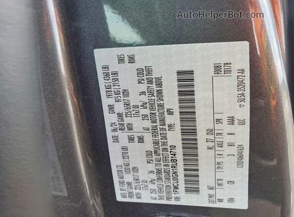 1FMCU0GN1RUB14710 2024 FORD ESCAPE Gray Engine compartment view