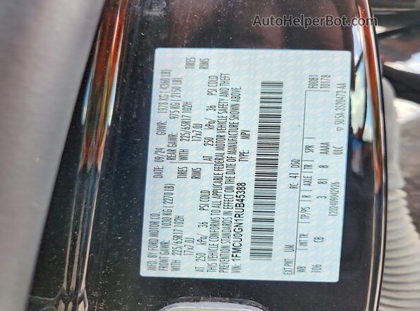 1FMCU0GN1RUB45388 2024 FORD ESCAPE Black Vista de la etiqueta del VIN