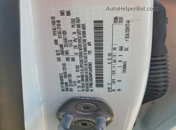 1FMCU0GN4PUA95583 2023 FORD ESCAPE White Widok naklejki z numerem VIN