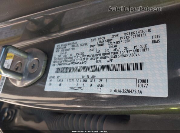 1FMCU0GN4RUA54440 2024 FORD ESCAPE Gray Вид підкапотного простору