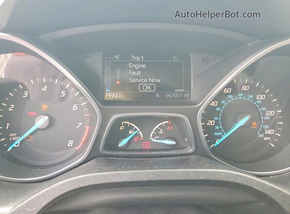 1FMCU0GX2GUB30073 2016 FORD ESCAPE Синий Вид щитка приборов