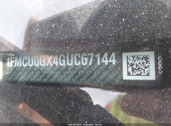1FMCU0GX4GUC67144 2016 FORD ESCAPE White Widok komory silnika