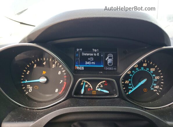 1FMCU0GX5GUC20236 2016 FORD ESCAPE Black Вид щитка приладів