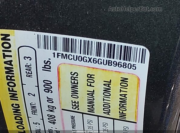 1FMCU0GX6GUB96805 2016 FORD ESCAPE Gray Вид підкапотного простору