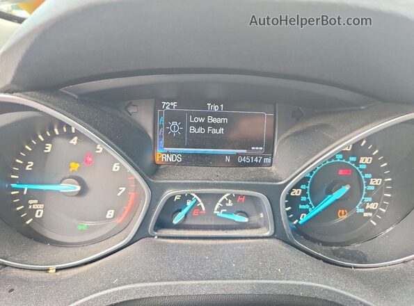1FMCU0GX8GUB19708 2016 FORD ESCAPE Silver ხელსაწყოთა პანელის ხედი