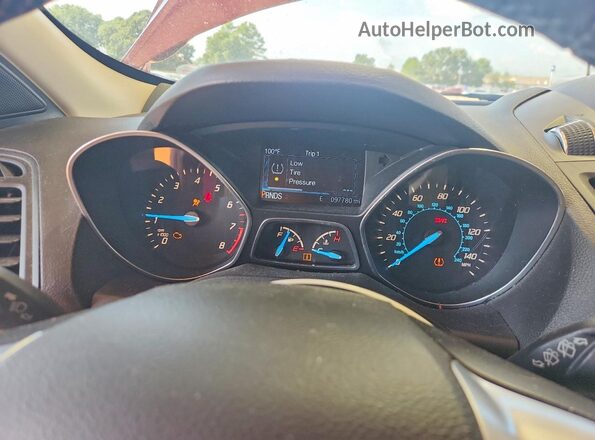1FMCU0GXXGUC19082 2016 FORD ESCAPE Red Instrument cluster view