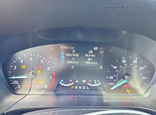 1FMCU0H61LUC57946 2020 FORD ESCAPE Blue Instrument cluster view