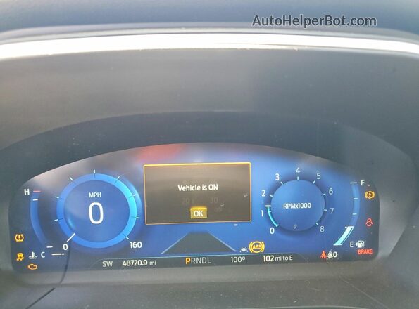 1FMCU0H66MUB05470 2021 FORD ESCAPE Blue Widok zestawu wskaźników