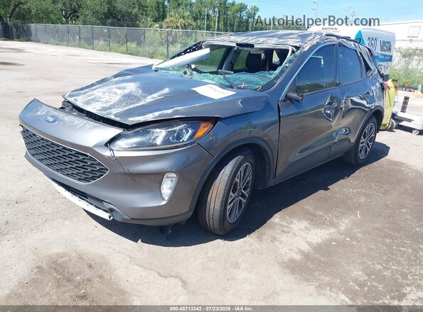 1FMCU0H66NUB17684 2022 FORD ESCAPE Gray Առջևի ձախ երեք քառորդ տեսարան