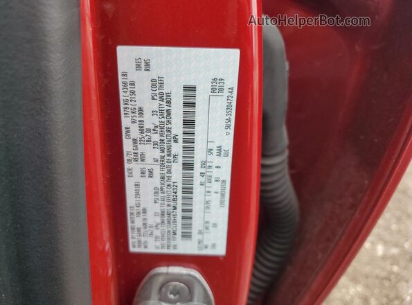 1FMCU0H67MUB24321 2021 FORD ESCAPE Red VIN კოდის სტიკერის ხედი