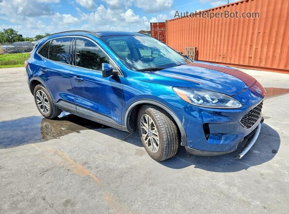 1FMCU0H6XLUB28698 2020 FORD ESCAPE Blue Delantero derecho
