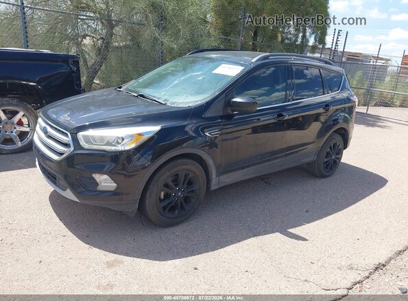 1FMCU0HD0JUA05276 2018 FORD ESCAPE Black წინა მარცხენა ხედი სამი მეოთხედიდან