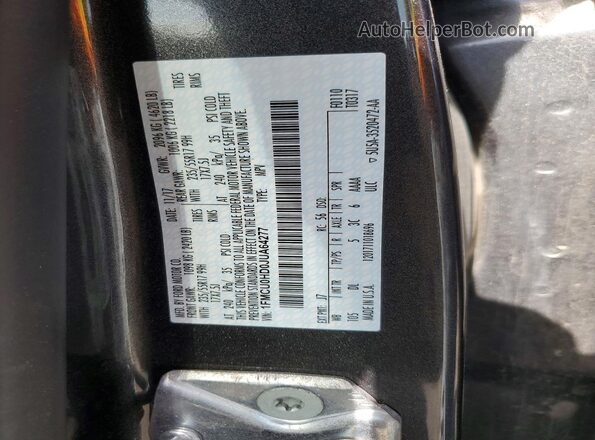 1FMCU0HD0JUA64277 2018 FORD ESCAPE Gray Вид підкапотного простору