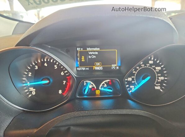 1FMCU0HD0JUC86754 2018 FORD ESCAPE Silver Instrument cluster view
