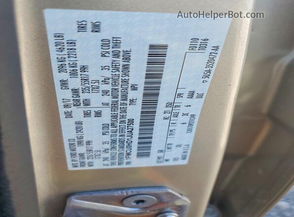 1FMCU0HD1JUA27500 2018 FORD ESCAPE Gold Вид підкапотного простору