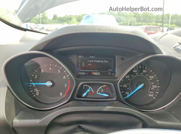 1FMCU0HD1JUC12999 2018 FORD ESCAPE Black Instrument cluster view