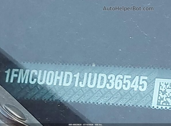 1FMCU0HD1JUD36545 2018 FORD ESCAPE Burgundy 