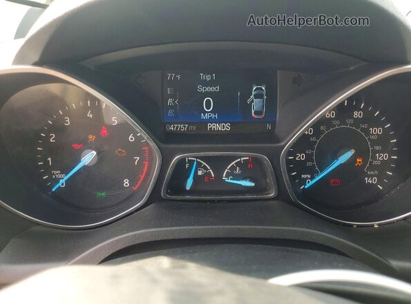 1FMCU0HD2JUB59214 2018 FORD ESCAPE White Vista del cuadro de instrumentos
