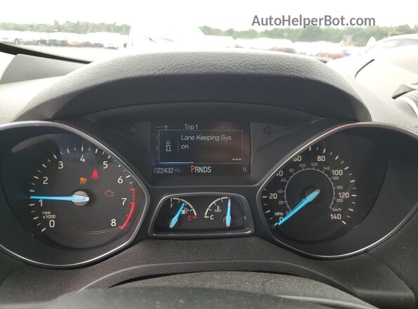 1FMCU0HD2KUB21385 2019 FORD ESCAPE Синий Вид щитка приборов
