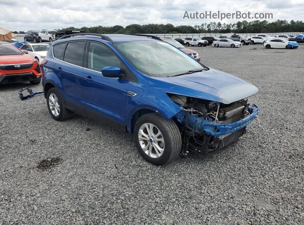 1FMCU0HD2KUB21385 2019 FORD ESCAPE Синий Передняя правая четверть