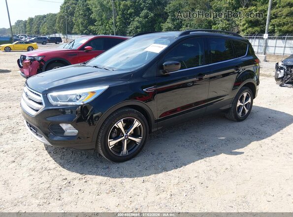 1FMCU0HD4JUB03713 2018 FORD ESCAPE Black Առջևի ձախ երեք քառորդ տեսարան