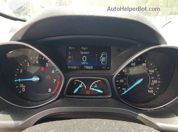 1FMCU0HD4JUC73179 2018 FORD ESCAPE Black Instrument cluster view