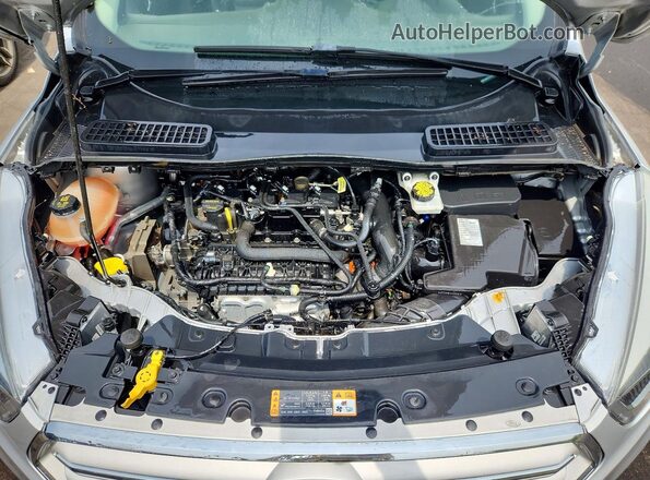 1FMCU0HD5KUB51657 2019 FORD ESCAPE Серебряный Вид подкапотного пространства
