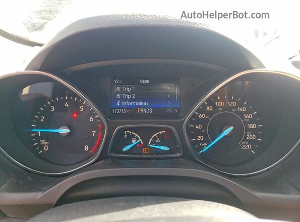 1FMCU0HD5KUB70676 2019 FORD ESCAPE Black Вид щитка приладів
