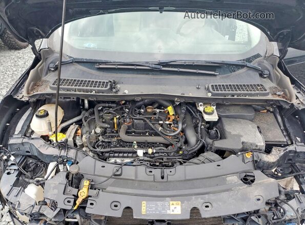 1FMCU0HD7KUA03252 2019 FORD ESCAPE Black Vista del compartimento del motor
